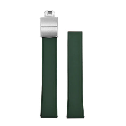 CTS – bracelets de montre FPM en caoutchouc fluoré, 19/20/21/22mm, boucle papillon à dégagement rapide, ceintures de plongée souples unisexes découpées à la taille