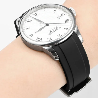 Bracelet universel en Silicone à haute résistance, 18mm 19mm 20mm 21mm 22mm, pour Tissot 1853, extrémité incurvée, boucle papillon, Bracelet de montre