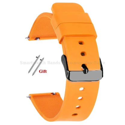 10mm 12mm 14mm 15mm 16mm 18mm 20mm 21mm 22mm 24mm Silicone Watch Band Quick Release Watch Strap for Men Women Universal Wristband