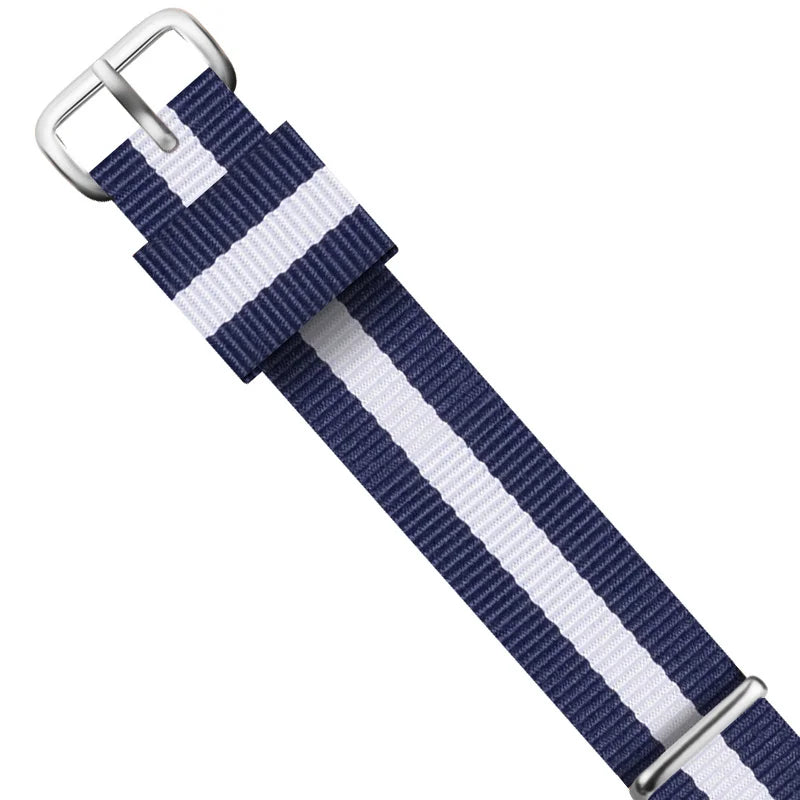 Cinturino per orologio da uomo e da donna, in nylon premium da 18mm e 20mm, color oro rosa e argento, per Daniel Wellington