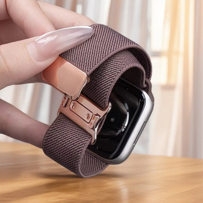 Cinturino intrecciato in nylon per Apple Watch 45mm 41mm 44mm 42mm 40mm Ultra 3 2 1 49mm, cinturino magnetico IWatch 11 10 9 8 7 6 5 4 3 SE3