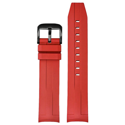 Bracelet de montre à extrémité incurvée en fluorocarbone FKM, 21mm, pour Tissot Seastar T120, en caoutchouc souple, résistant à la chaleur, pour hommes, Bracelet de plongée