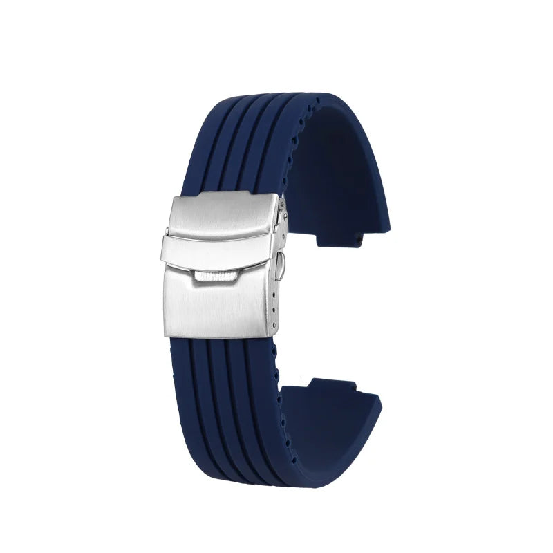Silicone watch strap, for ORIS AQUIS 7730 7740 - 11mm or 12mm