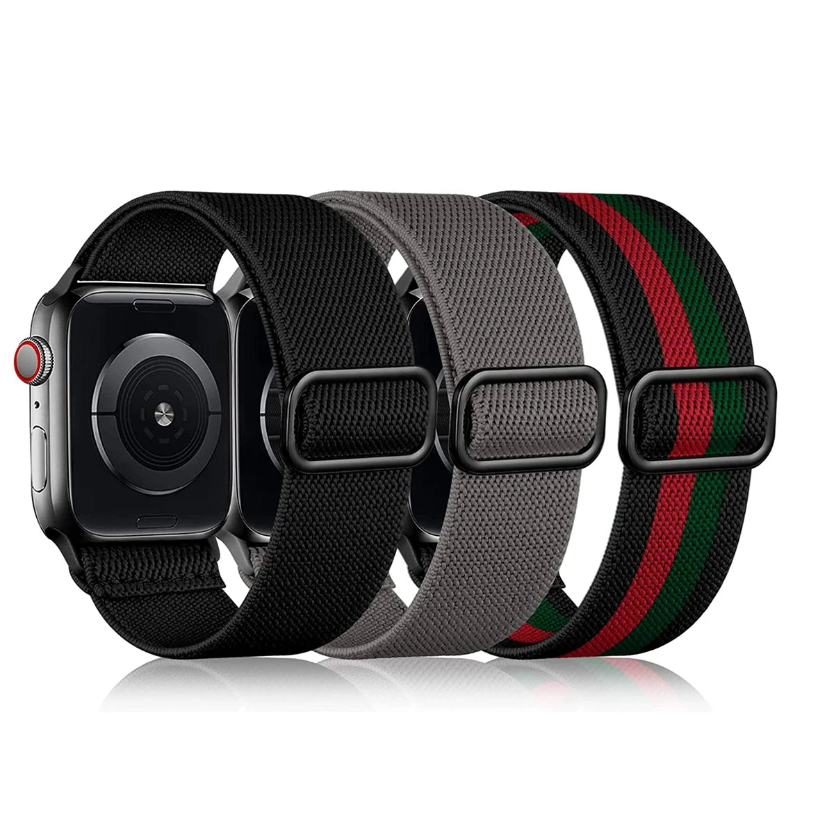 3 cinturini in nylon per Apple Watch Ultra, 38mm, 40mm, 41mm, 42mm, 44mm, 45mm, 46mm, 49mm, cinturino elastico in nylon, iWatch serie 11, 10, 9