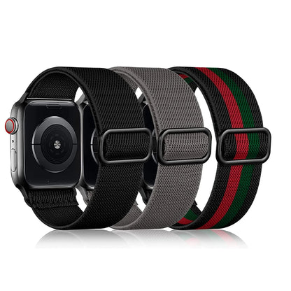3 cinturini in nylon per Apple Watch Ultra, 38mm, 40mm, 41mm, 42mm, 44mm, 45mm, 46mm, 49mm, cinturino elastico in nylon, iWatch serie 11, 10, 9