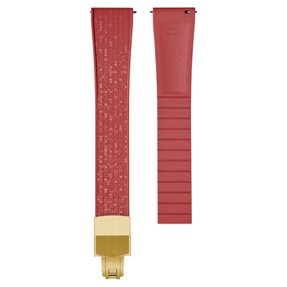 Cinturino per orologio in gomma di alta qualità - Fibbia argento, oro o nero