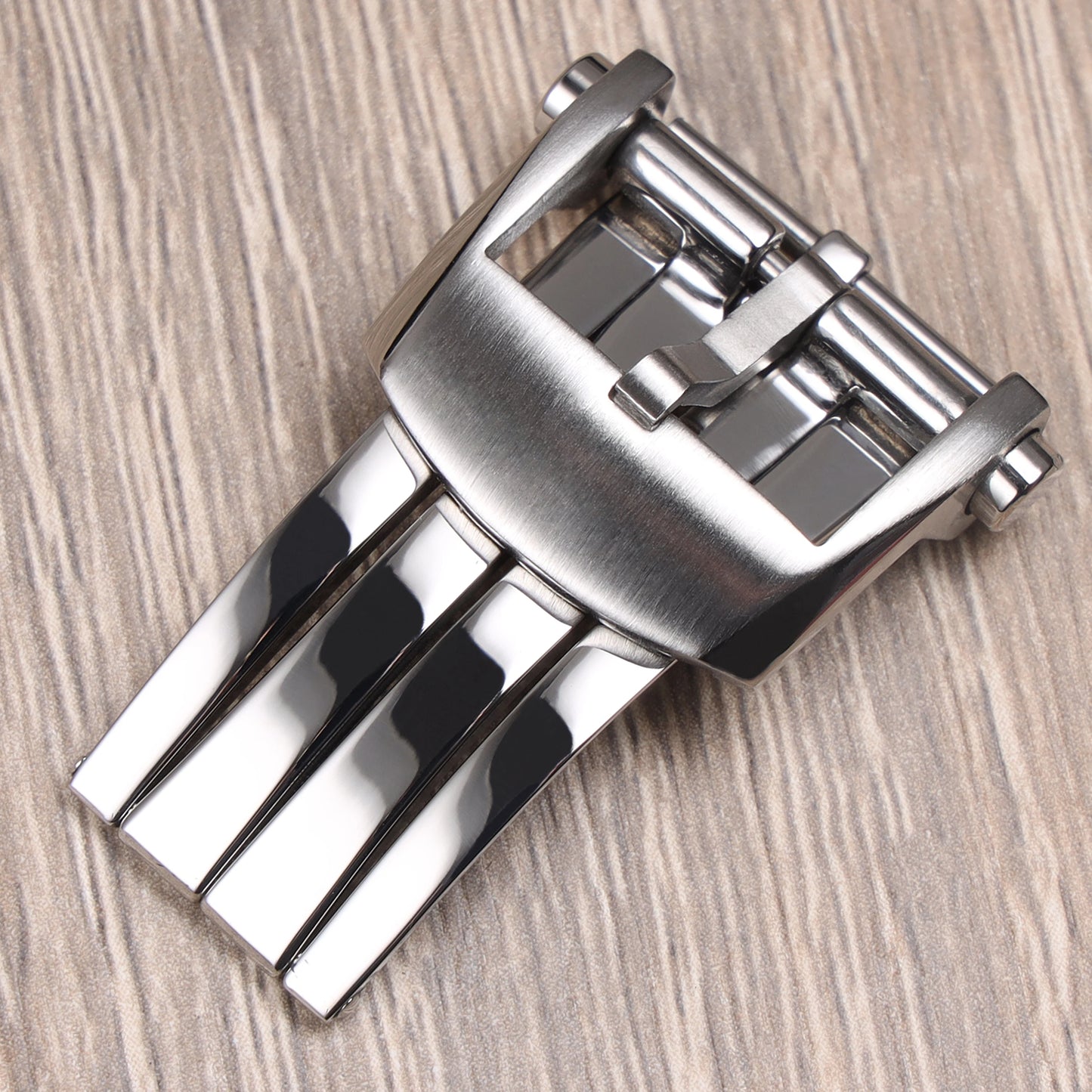 Fermoir de montre déployant en acier inoxydable massif argenté, noir et or rose, 22, 18, 20 mm, pour Breitling, accessoire boucle pliante en métal
