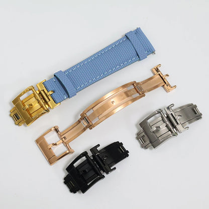 Fermoir déployant à ressort 16 mm 18 mm, ajustement parfait pour les bracelets de montre en cuir