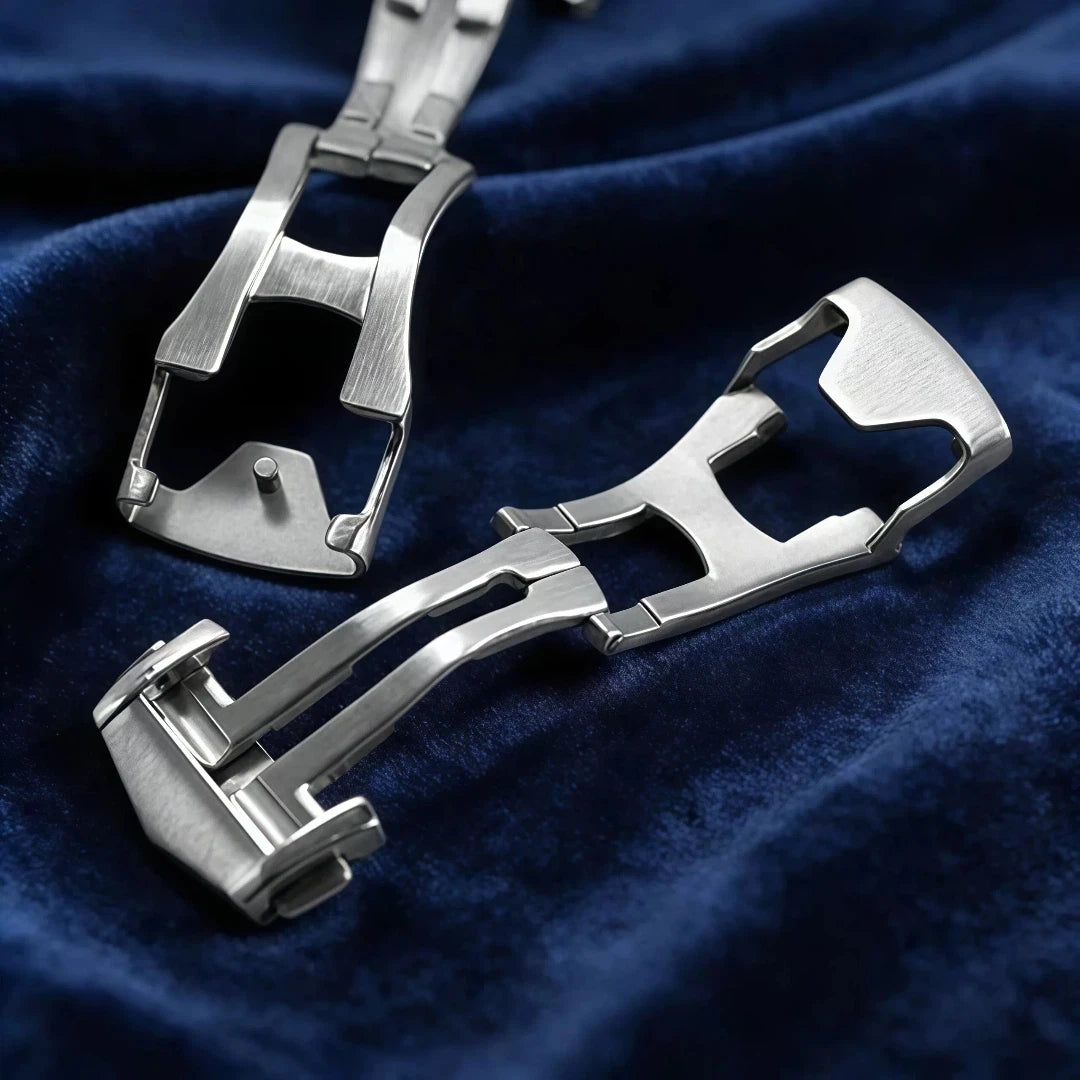 Stainless Steel Deployment Clasp, 18mm 20mm 22mm, for Omega Folding Watch, Butterfly Buckle Strap for Seamaster Speedmaster