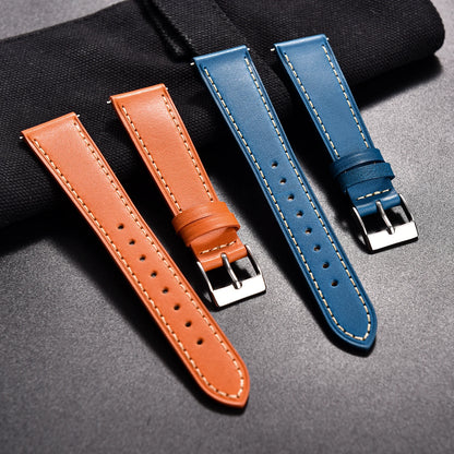 Vintage Leather Watch Strap for Cartier Tissot Omega, Men's and Women's, Quick Release Leather Watch Band, 18mm 20mm 22mm, Vegetable Tanned Design
