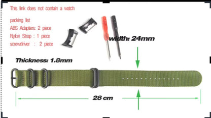 Nylon Watch Band Strap for Suunto D6 D6i Diving Computer Watch, Watch Straps + PC Cave