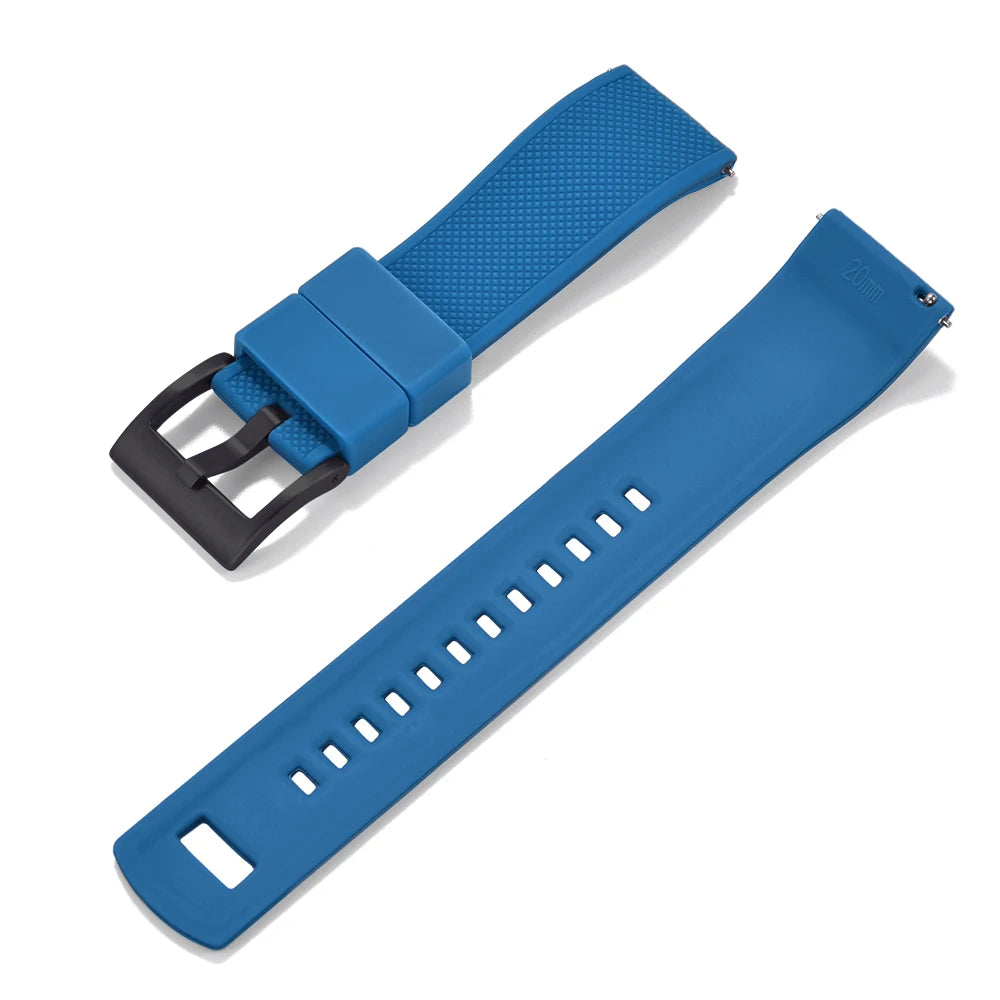 Nouveau bracelet de montre en Silicone Double couleurs personnalisé à dégagement rapide 20mm 22mm bracelet de montre doux Durable bracelets de montre de remplacement ceintures