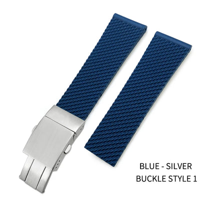 Bracelet de montre tressé en caoutchouc de Silicone, 19mm 20mm 21mm 22mm 23mm 24mm, pour Breitling Avenger Superocean Heritage Longines