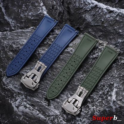 Bracelet universel à dégagement rapide 20mm 21mm 22mm, bracelet de montre étanche en caoutchouc FKM pour Omega, Rolex, Seiko