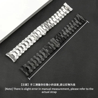 24mm pour Panerai Luminor série pam441 111 interface arc hommes bracelet de montre solide en acier inoxydable noir accessoires