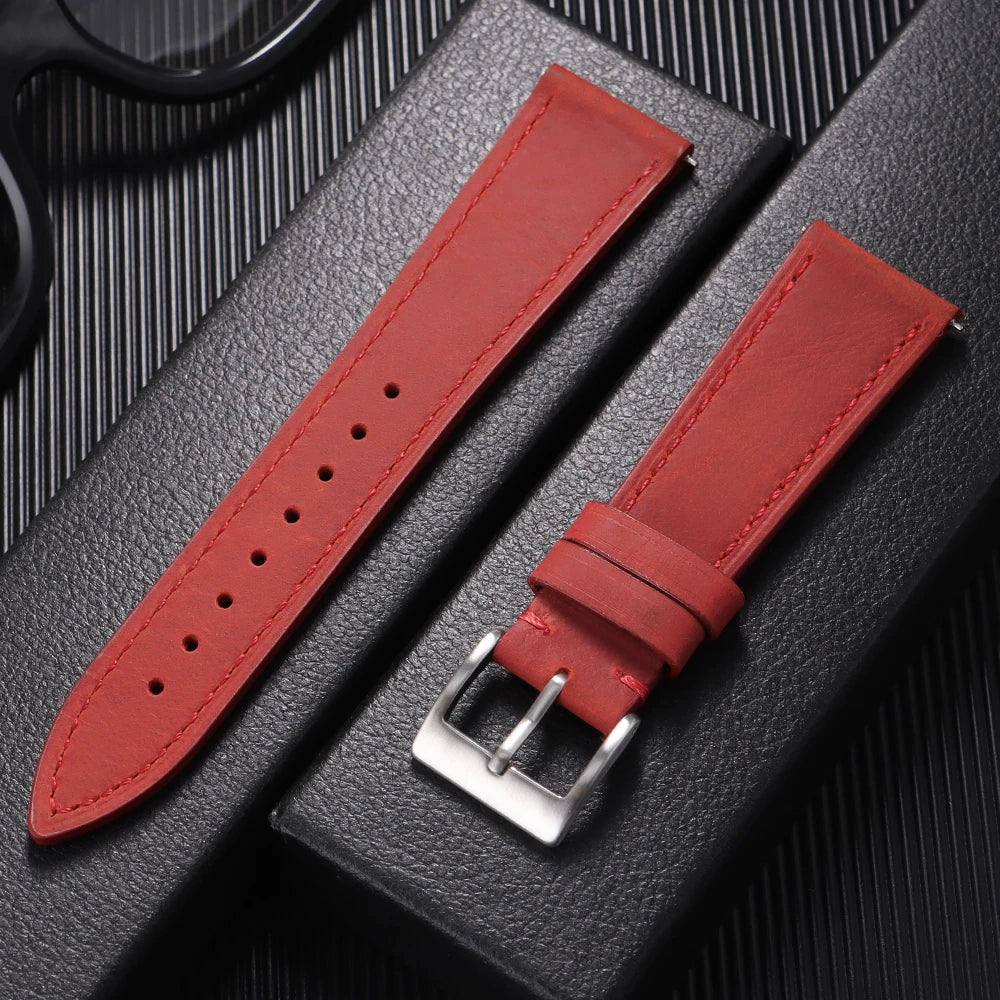 Cinturino vintage in pelle da 18 mm, per Casio e altri - Fast