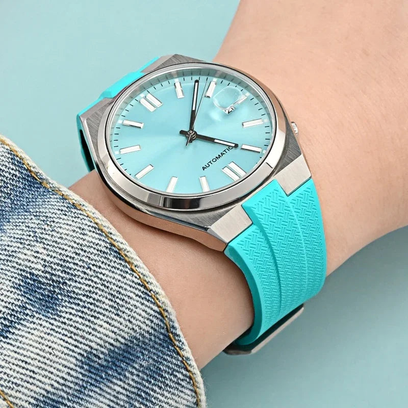 Bracelet en caoutchouc fluoré pour Citizen NJ0150 NJ0151 0158, boucle ardillon à dégagement rapide, souple FKM Sport, étanche, remplacement du bracelet de montre 9mm