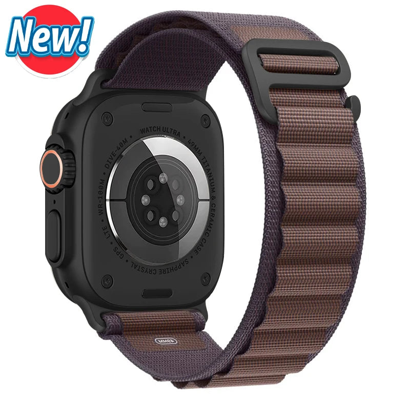 Bracelet à boucle alpine pour Apple watch Ultra 3 2 bandes 49mm 45mm 44mm 40mm 41mm 46mm 42mm Bracelet iWatch série 11 10 SE 9 8 7 6 5 4
