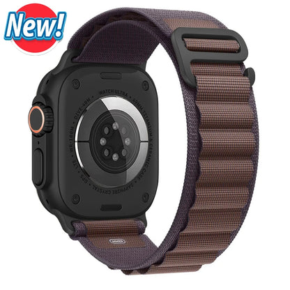 Bracelet à boucle alpine pour Apple watch Ultra 3 2 bandes 49mm 45mm 44mm 40mm 41mm 46mm 42mm Bracelet iWatch série 11 10 SE 9 8 7 6 5 4