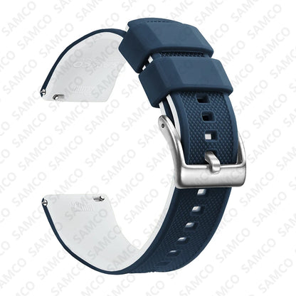 Bracelet de montre en Silicone de qualité supérieure, 18mm 20mm 22mm, à dégagement rapide, en caoutchouc, de remplacement