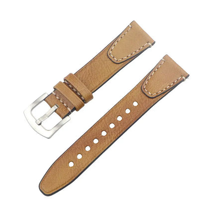 Cinturino per orologio in pelle retrò fatto a mano, cinturino a sgancio rapido, struttura in acciaio inossidabile, 18mm, 20mm, 22mm