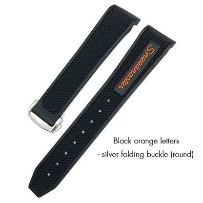 Bracelet de montre souple en caoutchouc et Silicone, 19mm 21mm 20mm, adapté à Omega Speedmaster 326, Seamaster 300, outils de Sport noirs