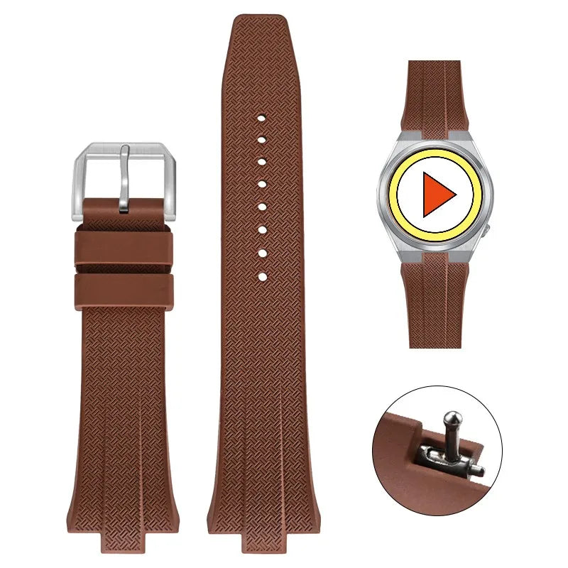 FKM Bracelet de montre en caoutchouc fluoré pour Citizen TSUYOSA Collection NJ0150 NJ0151ME bracelets de montre en Silicone hommes femmes Bracelet coloré