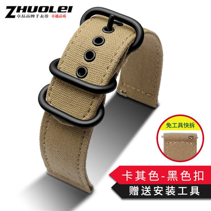 Waterproof Nylon Canvas Watch Strap for Men's Watch Band for Timex Tissot Speed Hamilton Watchband 18mm 20mm 22mm 24mm