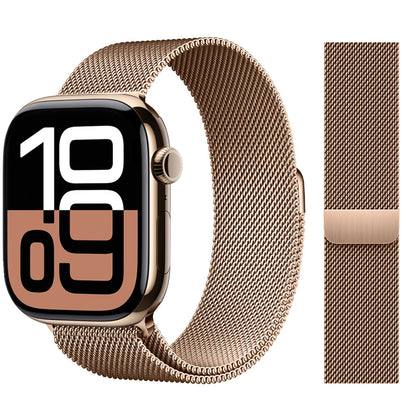 Apple Watch 米兰尼斯表带，46mm 44mm 45mm 40mm 42mm 41mm，适配 iWatch 系列 11 10 9 8 SE 7 6 Ultra 3 2