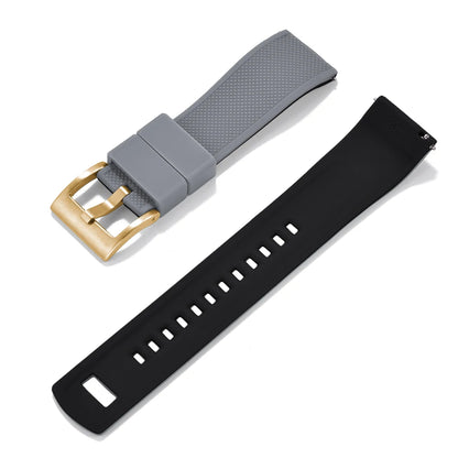 Nouveau bracelet de montre en Silicone Double couleurs personnalisé à dégagement rapide 20mm 22mm bracelet de montre doux Durable bracelets de montre de remplacement ceintures