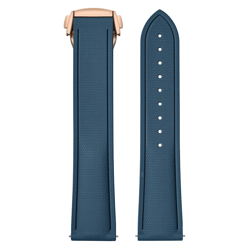 Bracelet montre en caoutchouc florocarbone - avec ou sans Surpiqures / Rapide / Déployante