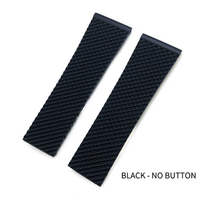 Bracelet de montre tressé en caoutchouc de Silicone, 19mm 20mm 21mm 22mm 23mm 24mm, pour Breitling Avenger Superocean Heritage Longines