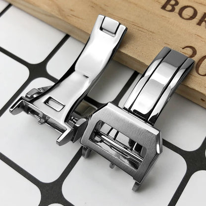Fibbia deployante per orologio in acciaio inossidabile 316L, 18mm 20mm, adatta per IWC Big Pilot Spitfire, cinturino in pelle, chiusura deployante, strumenti gratuiti