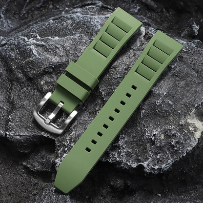 Bracelet en caoutchouc silicone respirant 20 mm 22 mm pour hommes et femmes, à libération rapide, étanche, pour plongée et sport, bracelet de remplacement pour montre