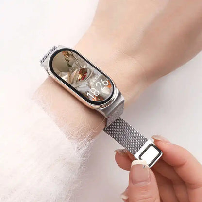 Bracelet Milanese Loop en Acier Inoxydable pour Xiaomi Mi Band 10 9 8 NFC – Accessoires pour Bracelets Connectés Xiaomi Mi Band 10 9 8