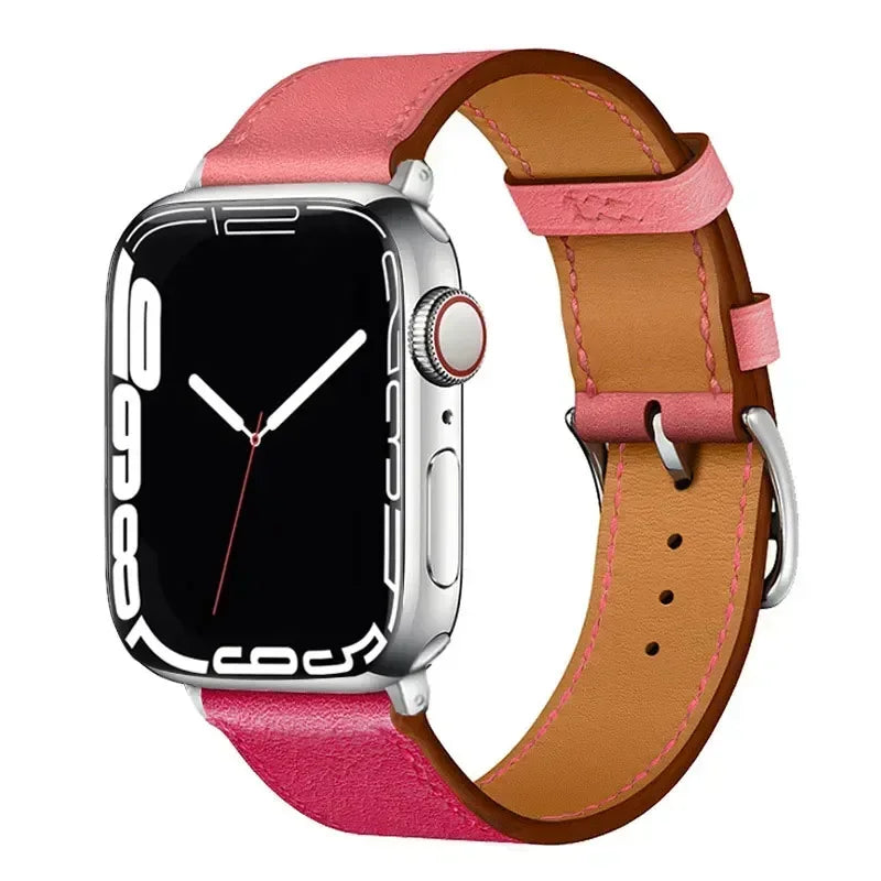 Bracelet de montre en cuir pour bracelets de montre Apple 46mm 44mm 41mm 45mm 38-42mm 40mm 49mm bracelet iWatch série 10-Ultra 9-8-7-SE-6-5-4-3