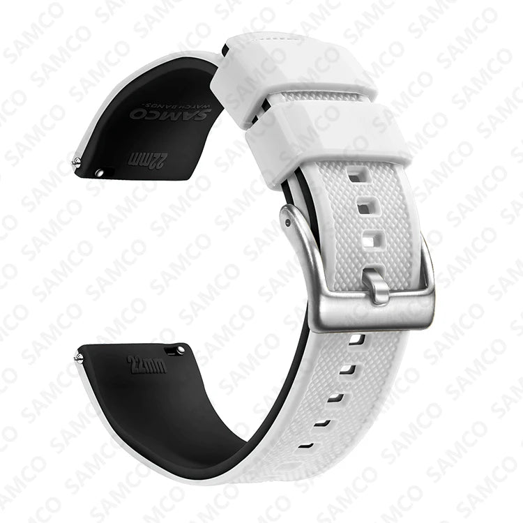 Bracelet de montre en Silicone de qualité supérieure, 18mm 20mm 22mm, à dégagement rapide, en caoutchouc, de remplacement