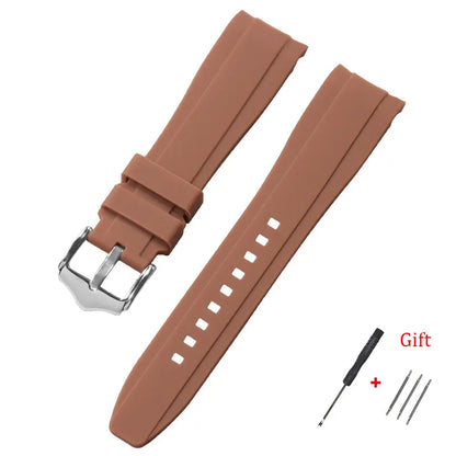Bracciale in gomma di alta qualità da 20 mm e 22 mm con estremità curva, cinturino in silicone per Swatch, Omega e Moonswatch, bracciale impermeabile