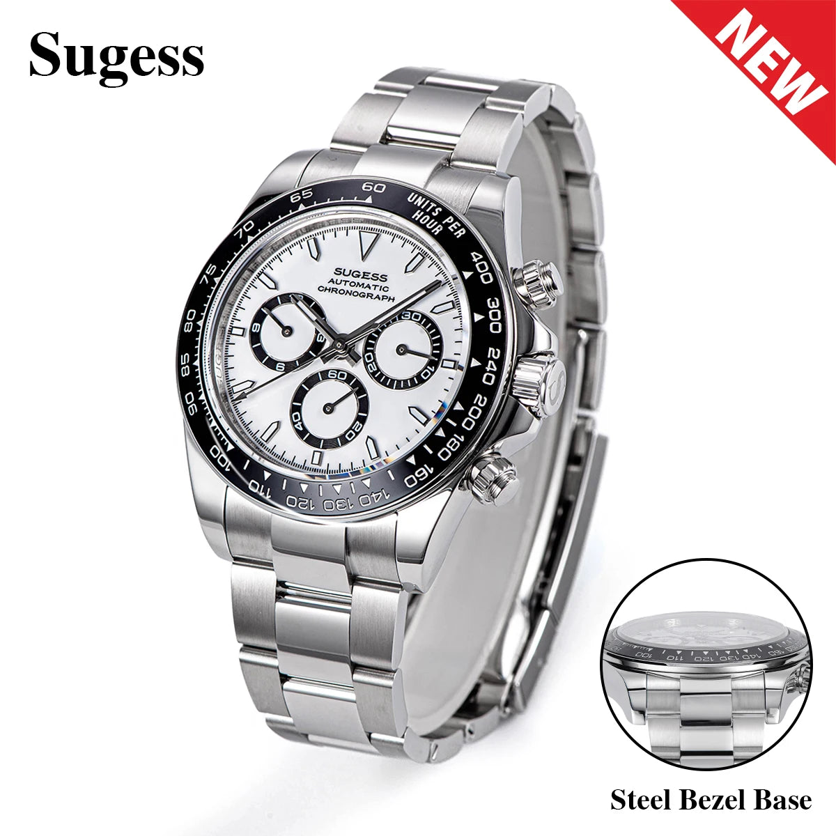Reloj Sugess Panda para hombre - Cronógrafo / Automático