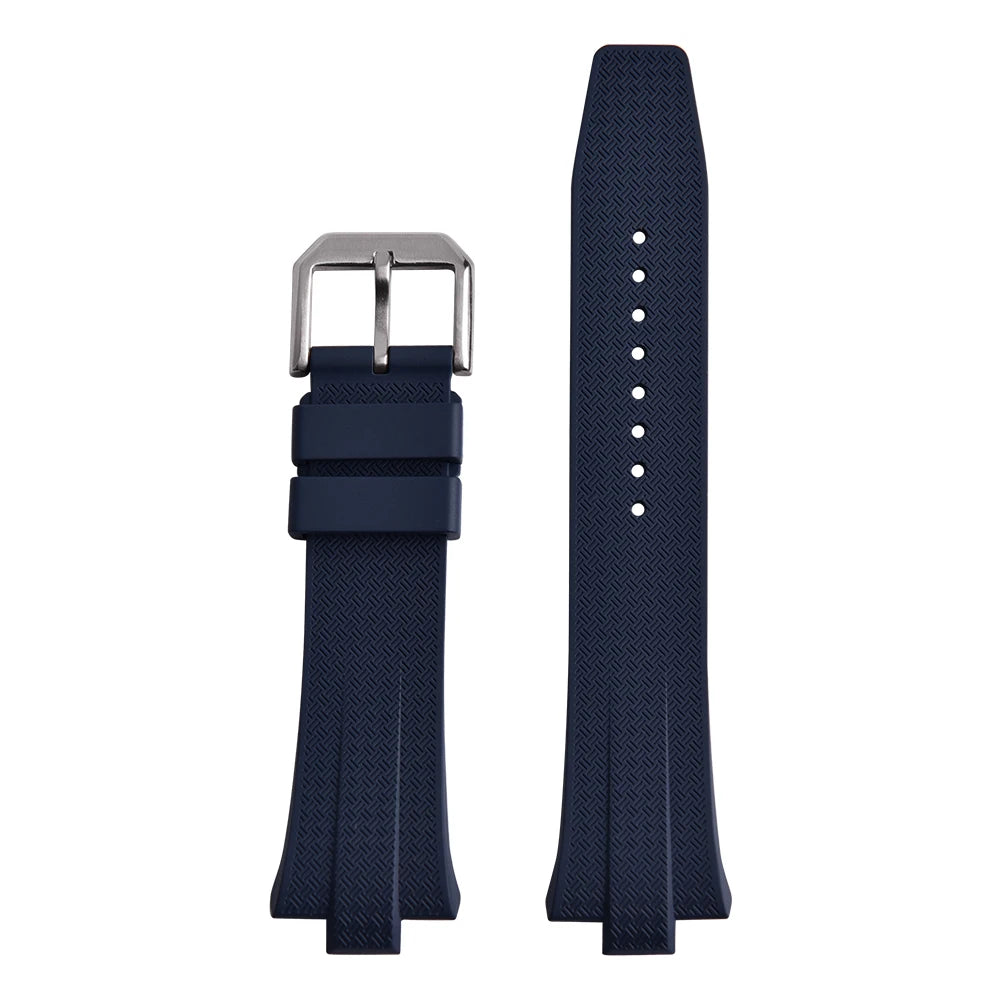 Bracelet de montre FKM à extrémité convexe 9mm pour Citizen NJ0150 NJ0151 ME, série de couleurs, bracelets de montre en caoutchouc fluoré à dégagement rapide