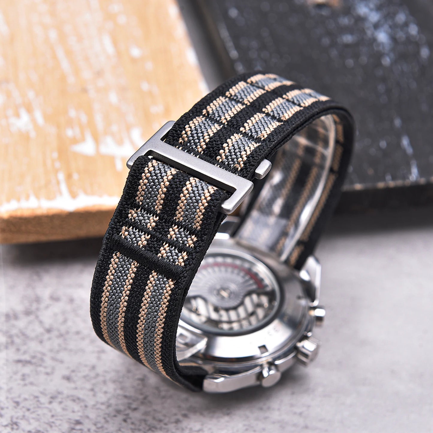 Bracelet de montre en nylon élastique Delugs Hook 20mm 22mm à boucle rapide pour hommes Seiko Omega Tudor, bracelet militaire