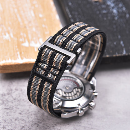 Bracelet de montre en nylon élastique Delugs Hook 20mm 22mm à boucle rapide pour hommes Seiko Omega Tudor, bracelet militaire