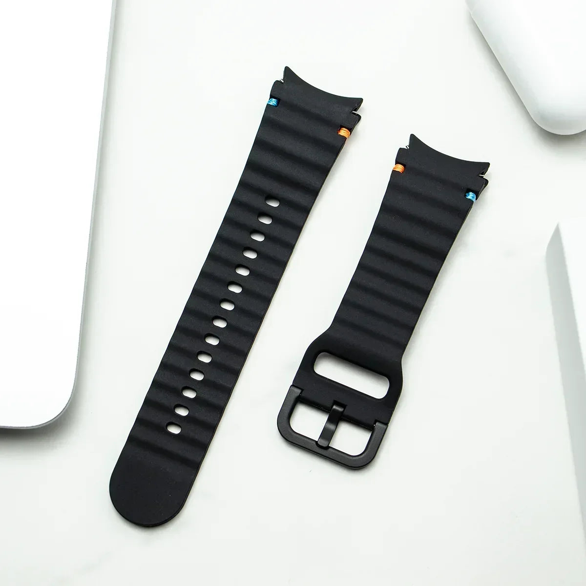 Cinturino originale in silicone senza spazi, regolazione rapida, per Samsung Galaxy Watch 7 6 5 4 40mm 44mm, 5Pro 45mm 6 Classic 43mm 47mm