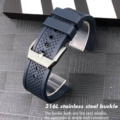 Men's Soft Silicone Watch Straps, 20mm 21mm 22mm 23mm 24mm