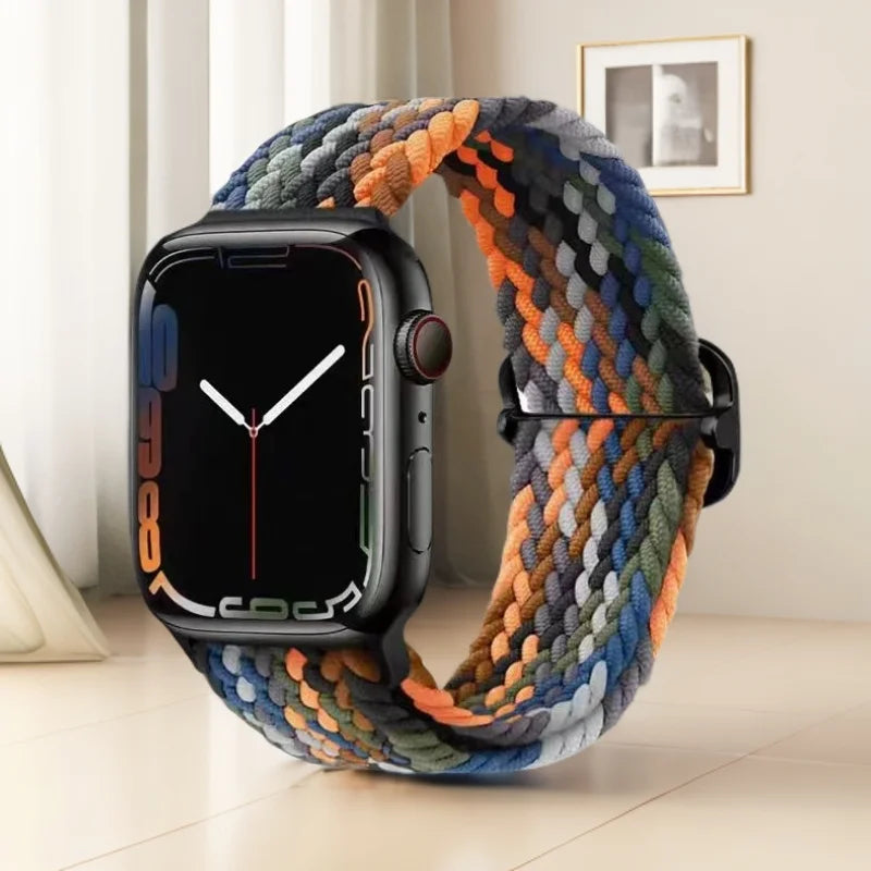 Cinturino in nylon intrecciato traspirante e morbido per Apple IWatch Series 11 10 9 8 7 6 5 4 SE 40/41/42/44/45/46mm