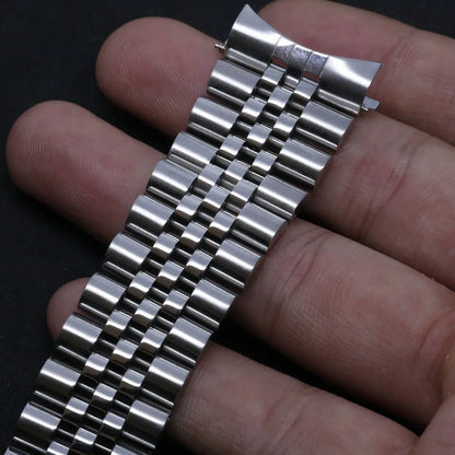 Bracelet incurvé pour Seiko, bracelet de montre de luxe en acier inoxydable massif, 18/19/20/21/22/24/26mm, ceinture d'extrémité Arc, accessoires de montre pour hommes