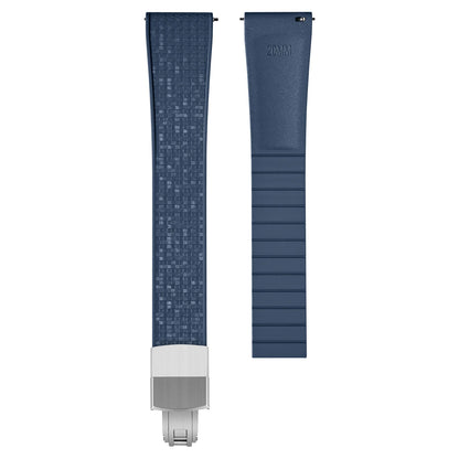 Cinturino per orologio in gomma di alta qualità - Fibbia argento, oro o nero