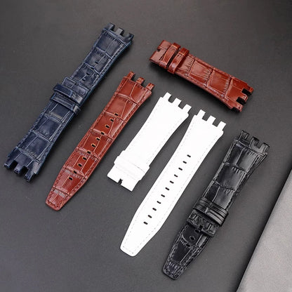 Bracelet de montre en cuir de vache, 22mm, noir, marron, bleu, blanc, avec outils, pour Swatch SVGK407 SVGK406 SVGK409 SVGK403
