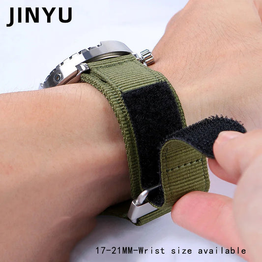 Cinturino in nylon per orologi Breitling Bell & Ross BR-01 BR-03 in nylon ispessito da uomo, cinturino con fibbia a gancio Eria, cintura intrecciata 22mm 24