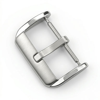 Boucle de bracelet de montre en acier inoxydable, 20 pièces, fermoir moyen brossé, argent, or, noir, accessoires de montre 16 18 20 22mm, vente en gros